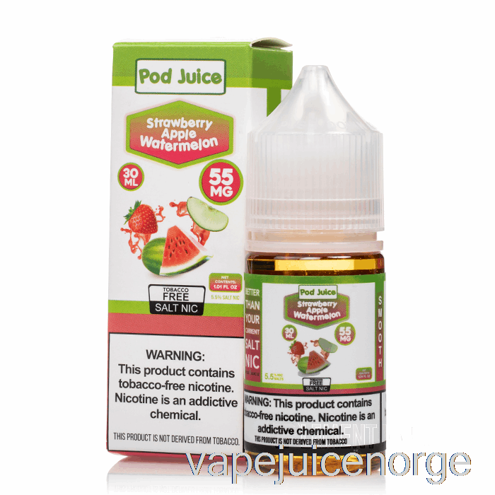 Vape Penn Jordbær Eple Vannmelon - Pod Juice - 30ml 55mg